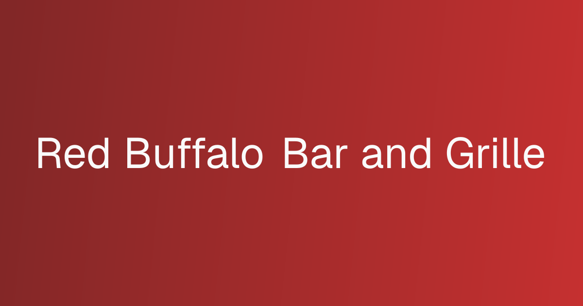Red Buffalo Bar and Grille cover